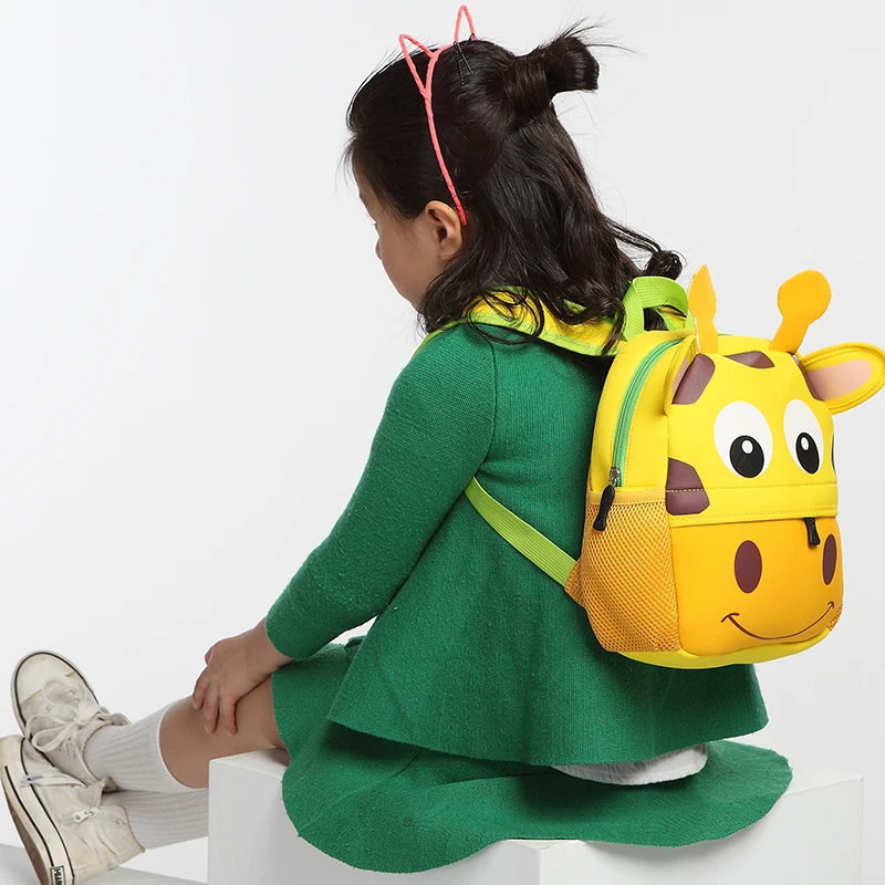 Popular Toddler Children School Bags Cartoon Animals Giraffe Backpack Kindergarten Schoolbag Girl Boys Bag Kids Backpacks