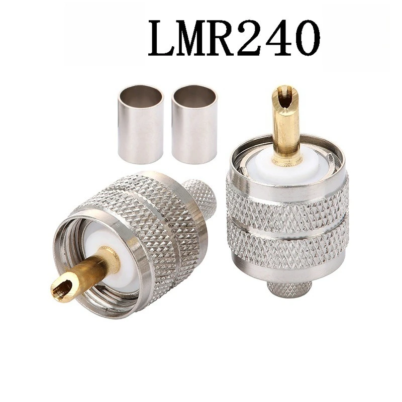 RF coaxial connector PL259 UHF male internal thread connection RG8X LMR240 50-4 4D-FB feeder