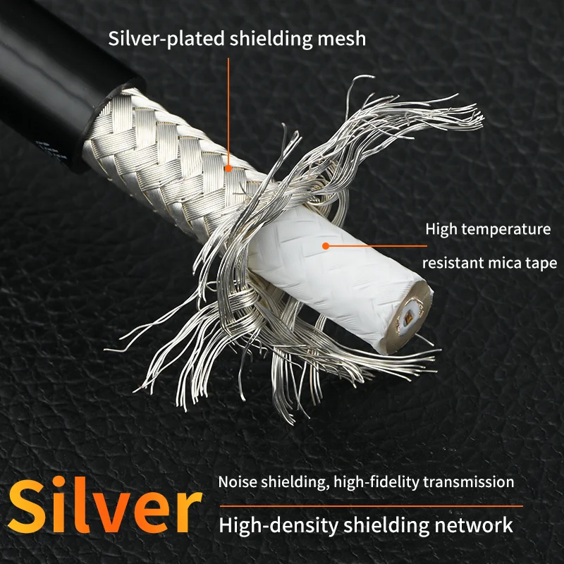 Pure Silver HiFi Audio RCA Digital Coaxial Cable 75Ohm SPDIF Decoder Line Amplifier Subwoofer Wire