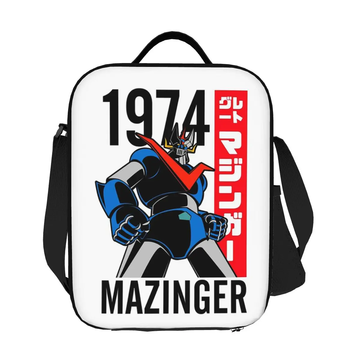 Mazinger Z Mad Robot Grendizer Anime Manga bolsa de almuerzo aislada para mujeres niños cajas de comida a prueba de fugas caja de almuerzo térmica Tote