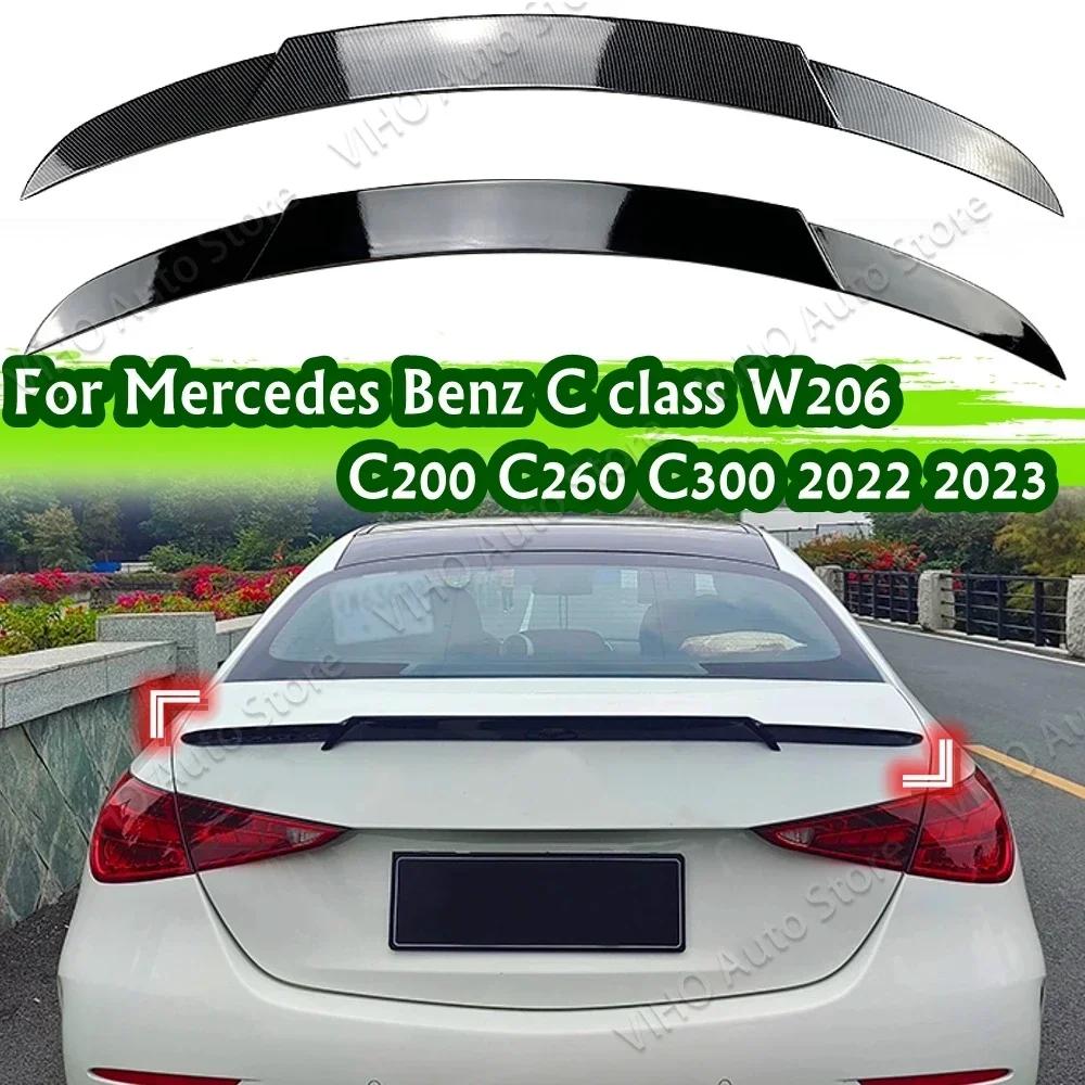 

W206 Rear Roof Trunk Spoiler Tail Wing For Mercedes Benz C Class C200 C260 C300 Sedan 2022 2023 2024 For Barbos Style Body Kit