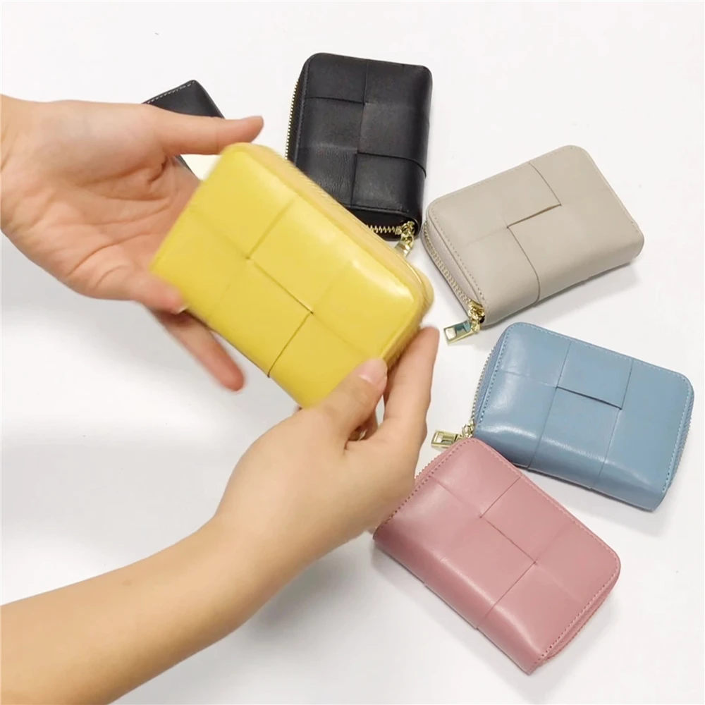 

2023 New Wallet Short Women Wallets Zipper Purse Patchwork Fashion Panelled Wallets Trendy Coin Purse Money Card Holder Leather