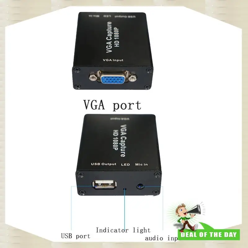 

24-Hour Delivery 4X VGA To USB Adapter Converter With Audio And Video Capture Card 1080P Drive-Free High-Difinition Picture Quar