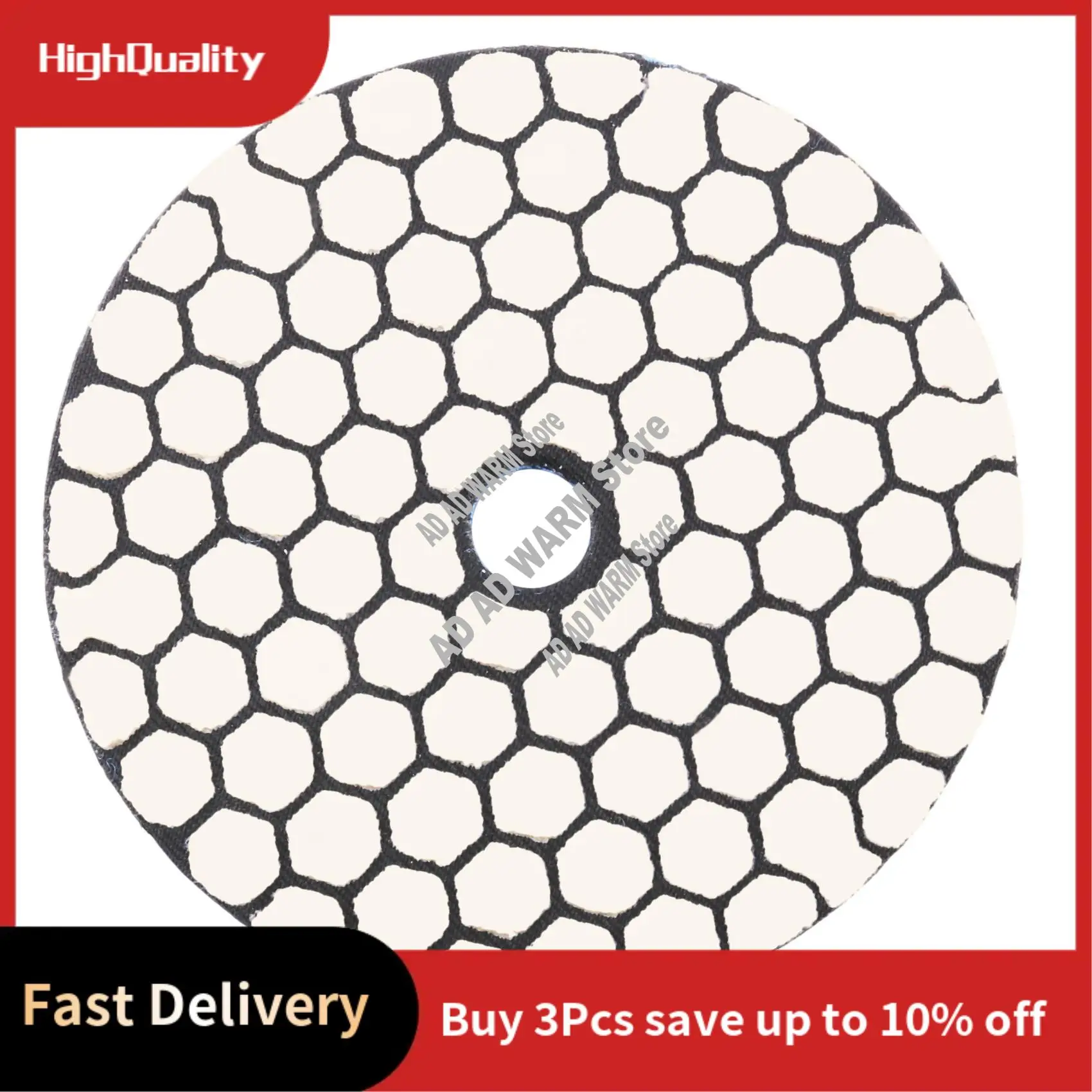 

AD23-6 Pcs 4 Inch /100 Mm Grit 50 Diamond Dry Polishing Pad Granite Marble Flexible Resin Sanding Disc Stone Polisher Di
