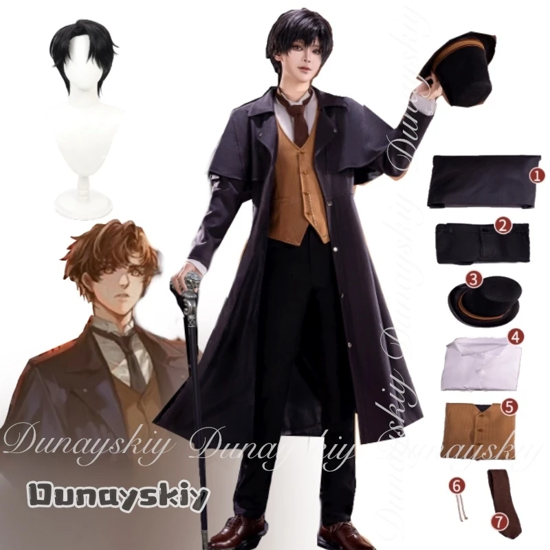 

{BankaiMode}Lord of Mysteries Anime Klein Moretti Cosplay With European-style Men's Suit Tarot Society Founders Cosplay Costume