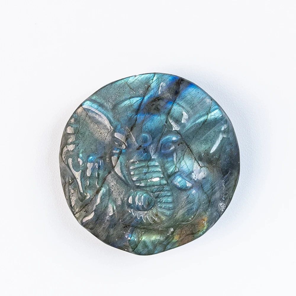 

Natural Labradorite Necklace Pendant Cabochon Blue Flash Hand Carved Elephant Healing Crystal Stone Pendants For Jewelry Diy