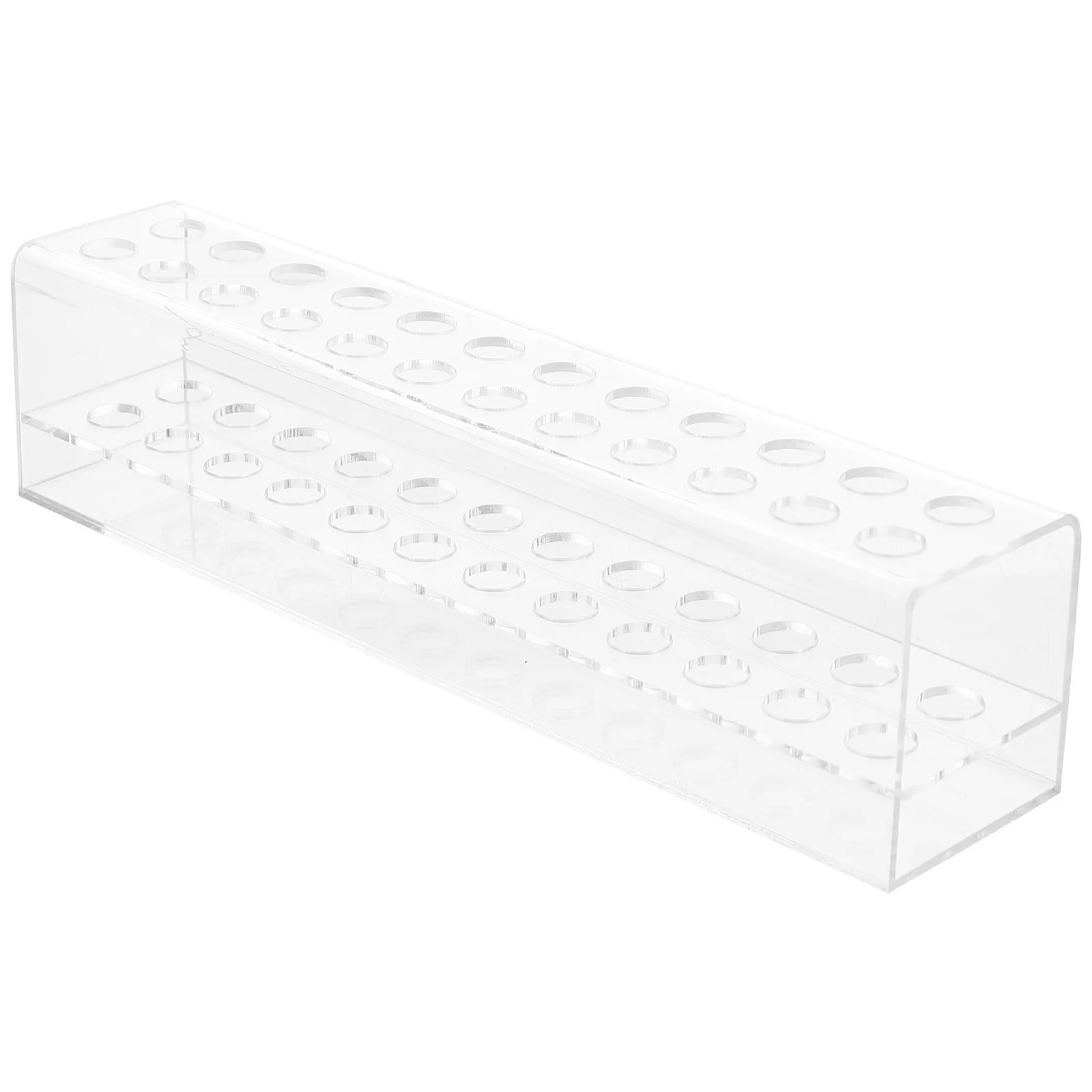 منظم أقلام أكريليك شفاف متعدد الفتحات حامل أدوات مكتبية حامل فرشاة لبطانات الشفاه وأدوات المانيكير #4