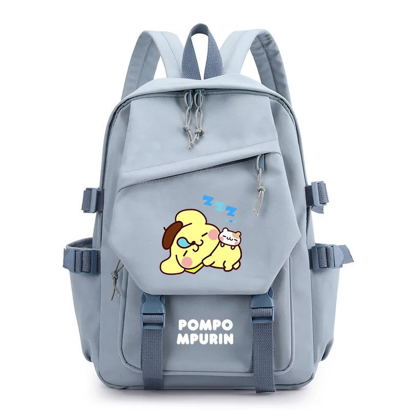 

MINISO Sanrio Pompompurin, рюкзаки с мультяшным принтом для подростков, детский школьный рюкзак, студенческий рюкзак, рюкзак Mochila