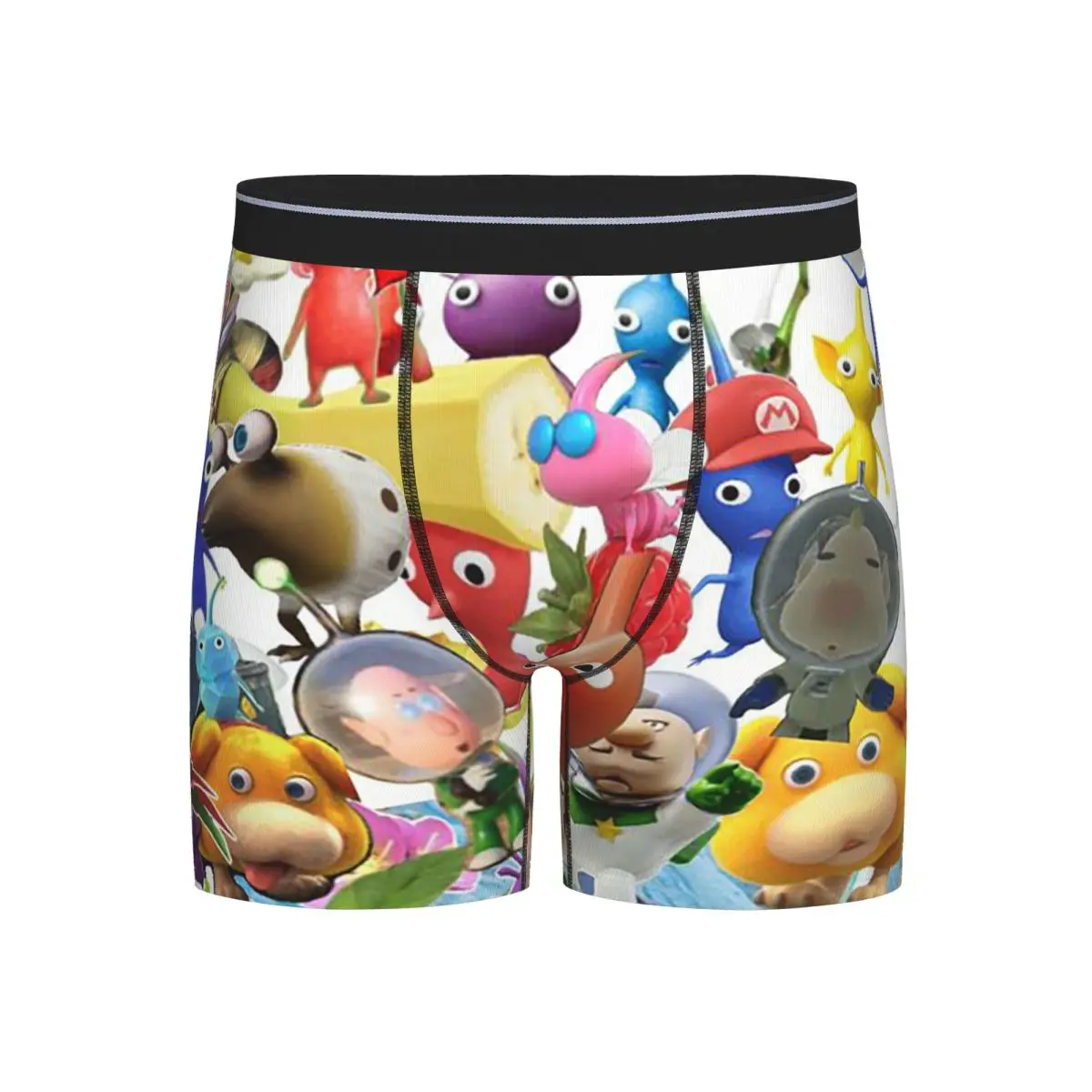 

Long Boxer Underpants Shorts Pikmin Characters Panties Male Breathable Underwear for Homme Man Boyfriend Gifts