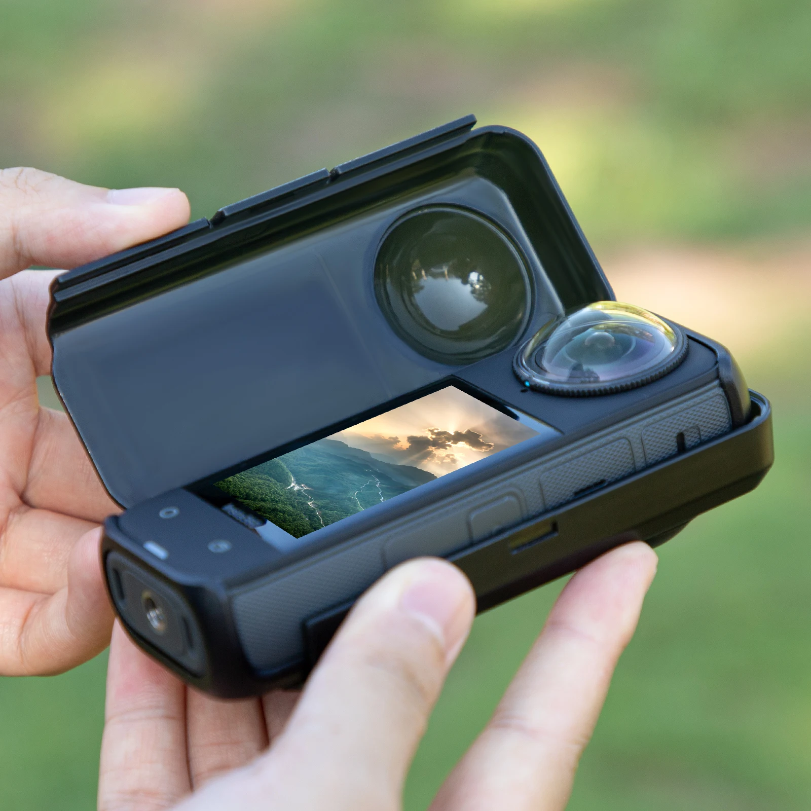 Coque de protection en plastique anti-rayures pour objectif Insta360, accessoires de couverture d'écran, étui pour appareil photo