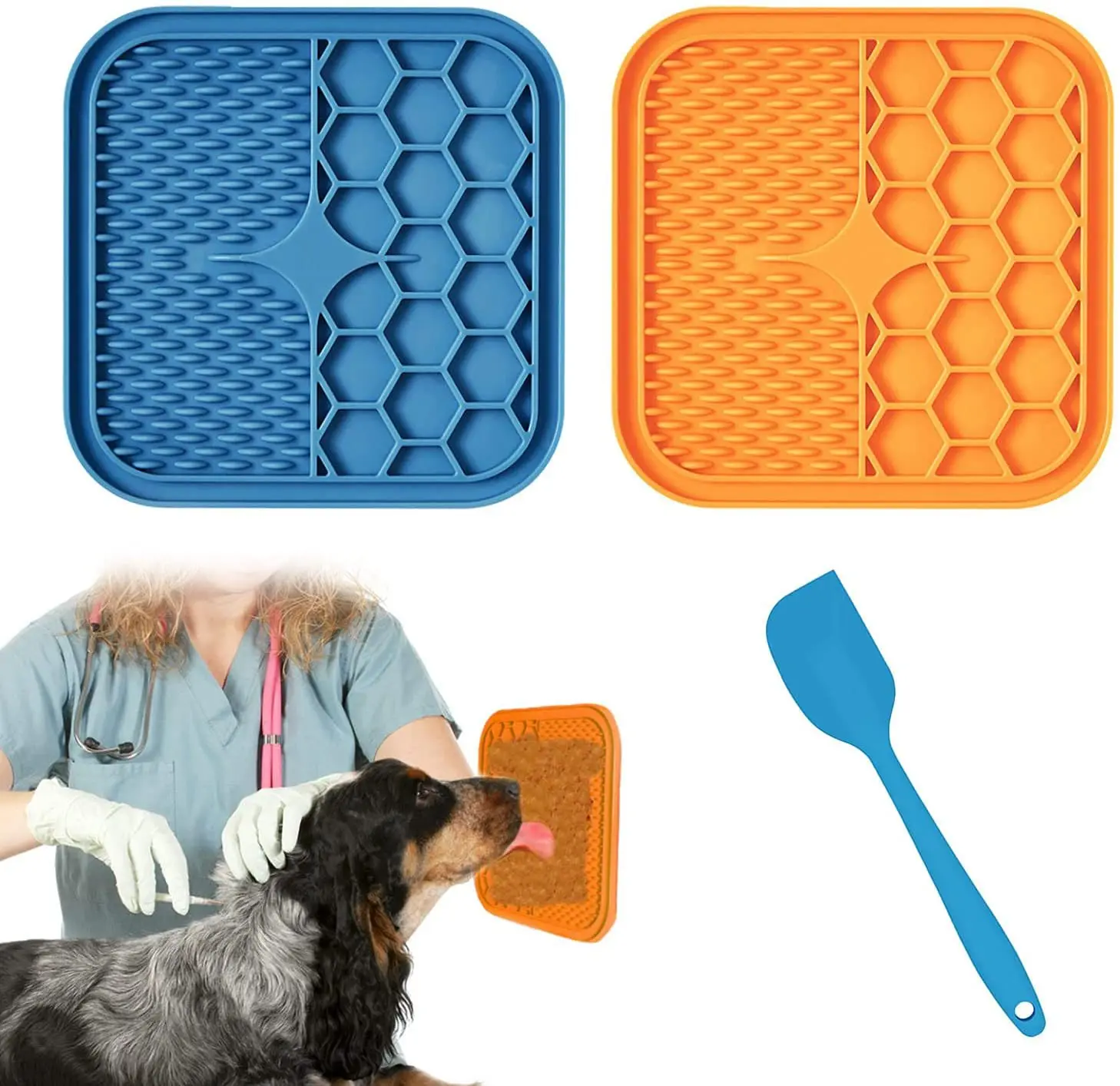 Lamber almofada para cão gato alimentador mais lento esteira para filhote de cachorro gatinho dispensador de silicone pet alimentação lambendo esteira banho distração almofada