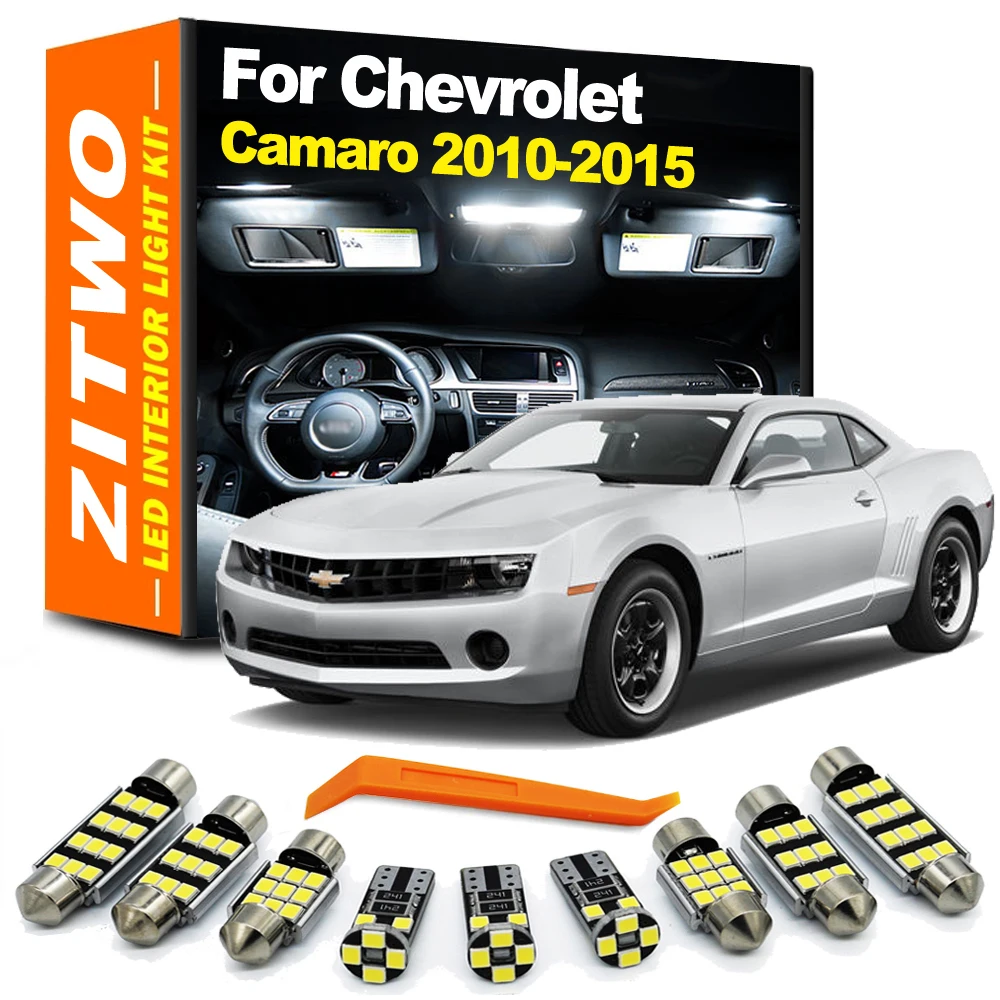 ZITWO 6Pcs LED Interior Bulb Kit For Chevrolet Chevy Camaro 2010 2011 2012 2013 2014 2015 Map Dome Reading Trunk Light Kit