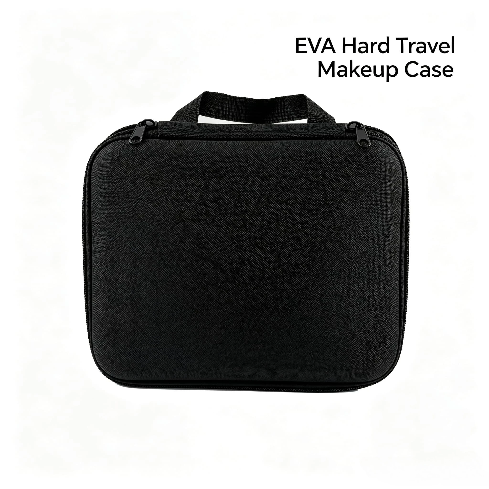 EVA Hard Shell Makeup Storage Case Shockproof Portable Travel Cosmetic Bag with  Dividers Mesh Pocket Hand Strap Tool Organizer