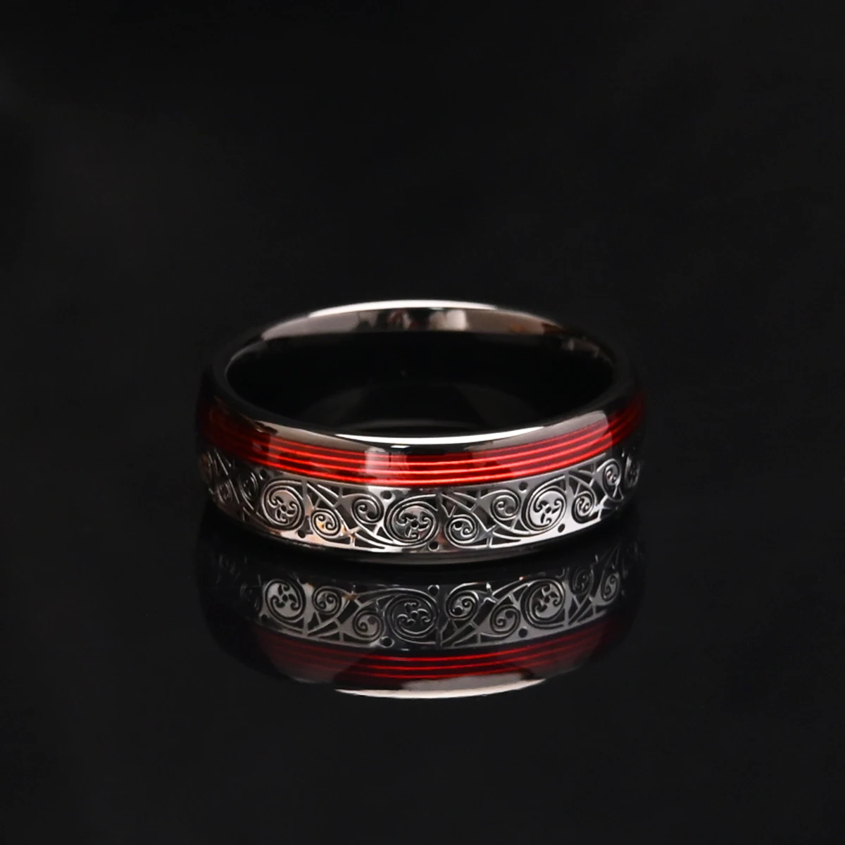 Black 8MM tungsten carbide ring for man anillos bague homme pareja de compromiso fashion jewelry wedding bands engagement rings