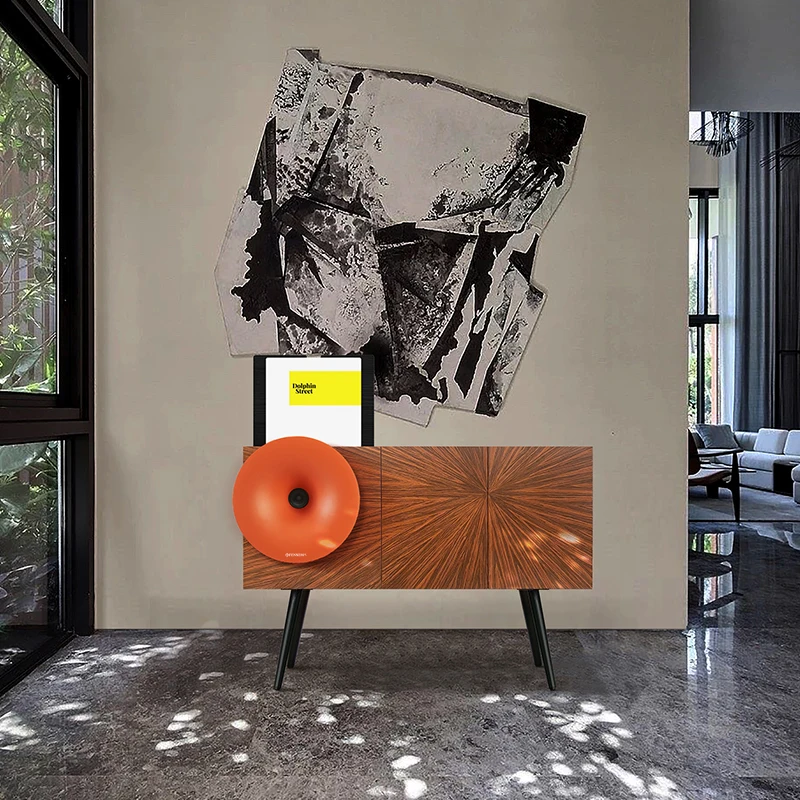 Gramophone Cabinet Integrated Vinyl Record Player Light Luxury Living Room Bluetooth Audio Box