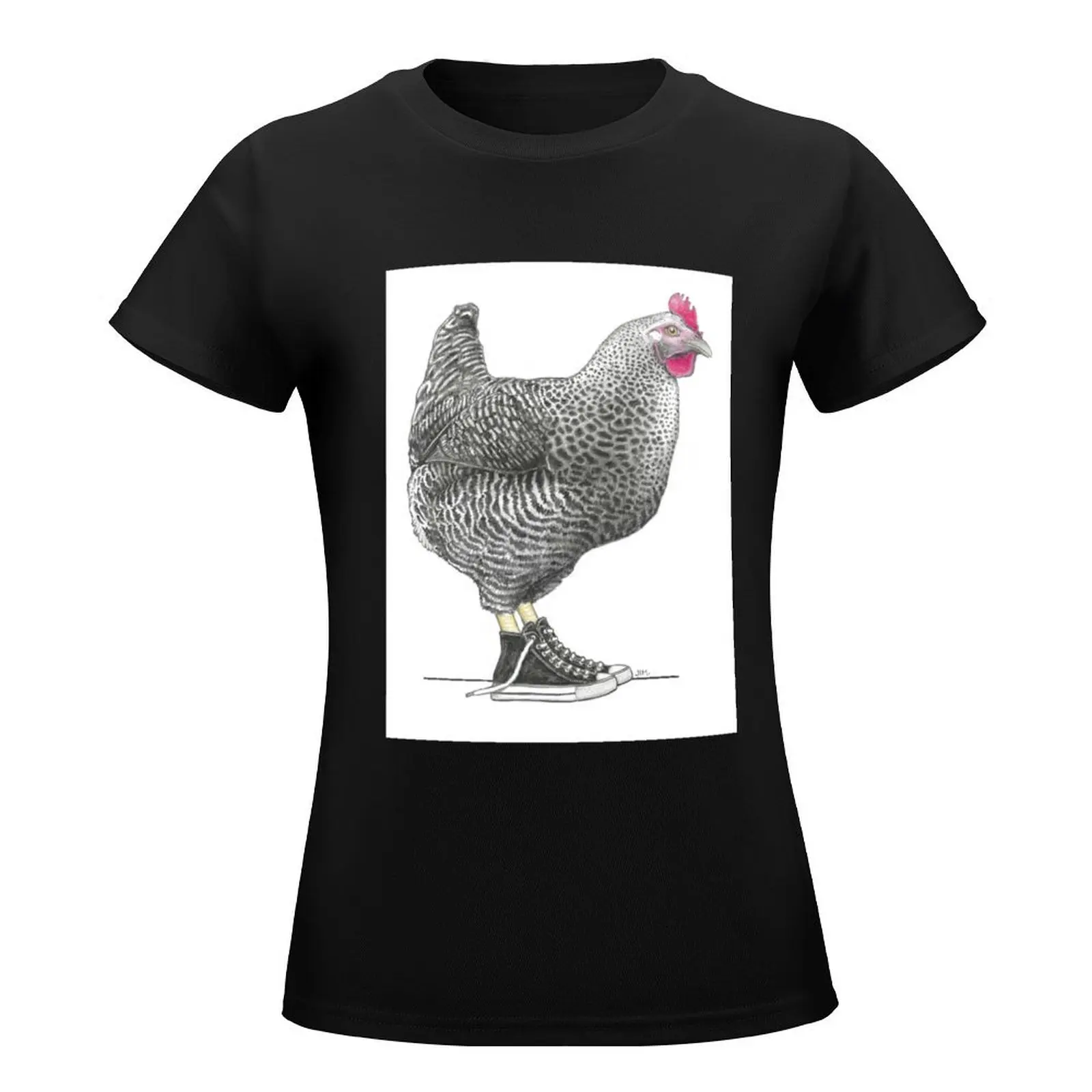 Barred Rock Hen in High Tops T-Shirt sublime shirts graphic tees workout t shirts for Women