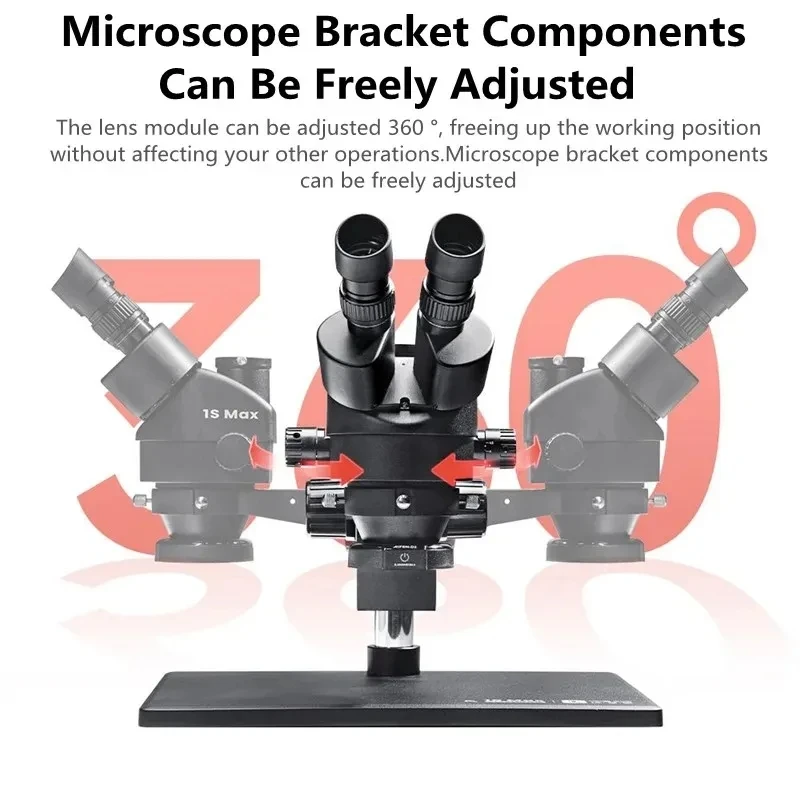 Outil de Microscope trinoculaire YCS 1S MAX HD avec Base Extra Large oculaire 10X/20 pour la réparation de soudure de carte mère de téléphone