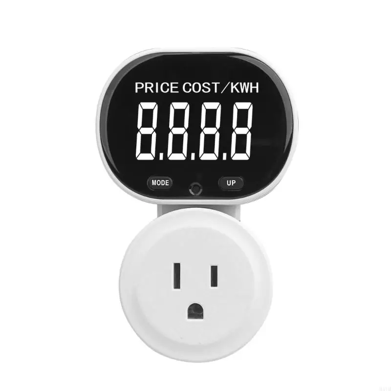 

Rotatable Power Monitors Outlet with Large Backlights Screen Upgrades for Real Time Electricity Trackings & US M4YD