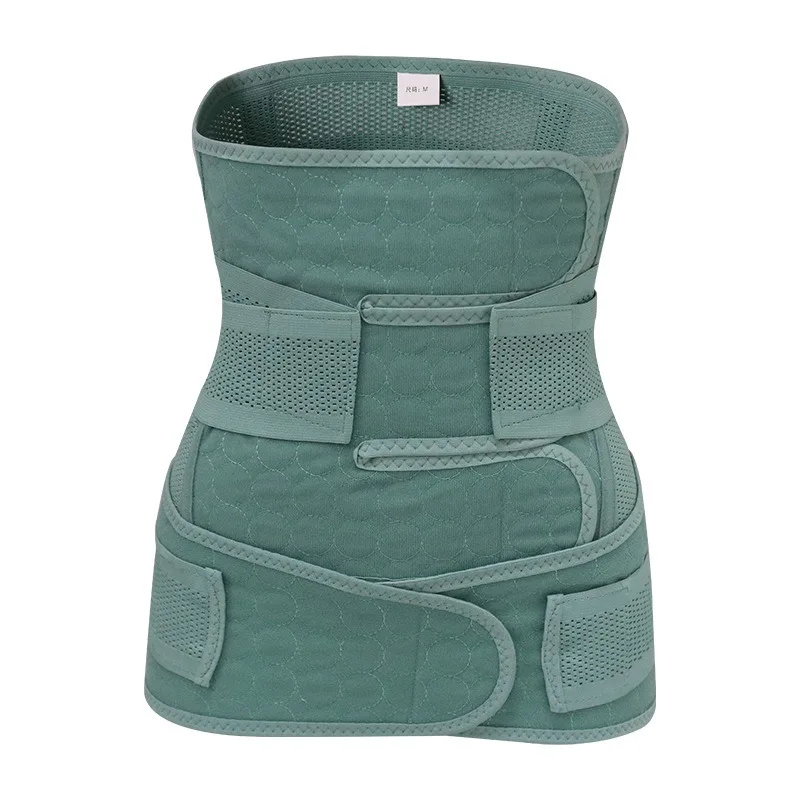 Postpartum Belly Band Wide Waist Belt Support Vaginal C-Section Breathable 2-Piece Set