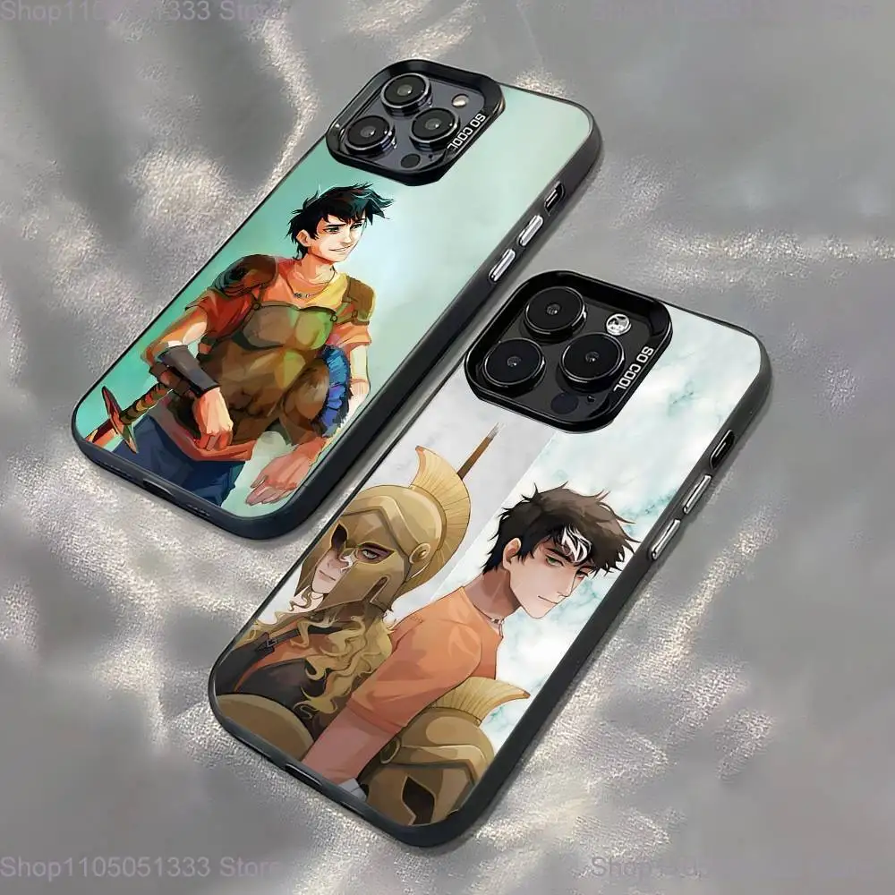 

Anime P-Percy J-Jackson Phone Case For iPhone 16,15,14,13,12,11,Pro,XS,Max,Plus,Mini,SE Black Candy Matte Shockproof Cover