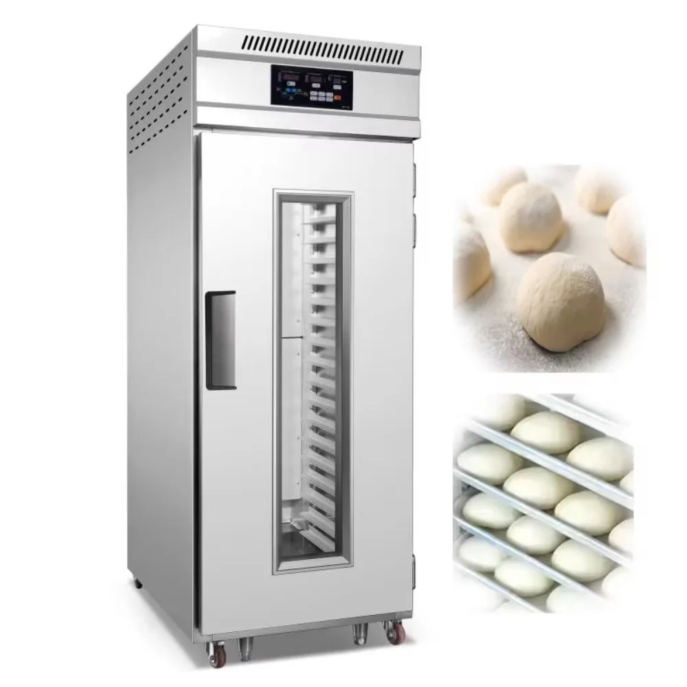 Multifunction Electric Stainless Steel Bakery Bread Equipment Dough Insulated Proofer Cabinet With 18 Trays