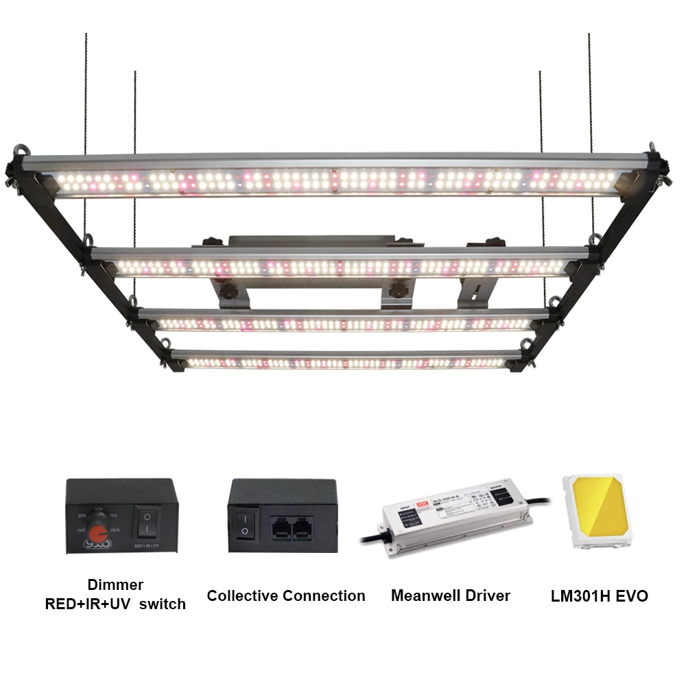 Imagem -03 - Barra de Luz Led de Espectro Completo uv ir Ligar e Desligar Barraca de Flores Interior Crescimento Vegetal Lâmpada Phyto Lm301h Evo 1000w 650w