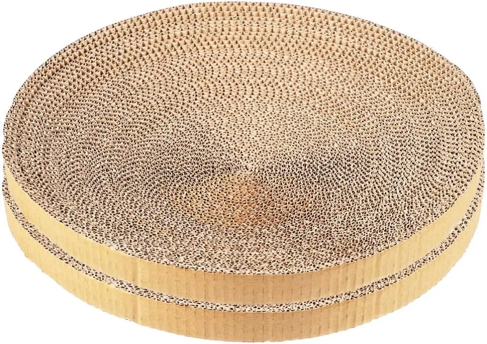 

2-piece circular cat scratch board replacement plugin suitable for indoor cat bed scratch board pet accessories