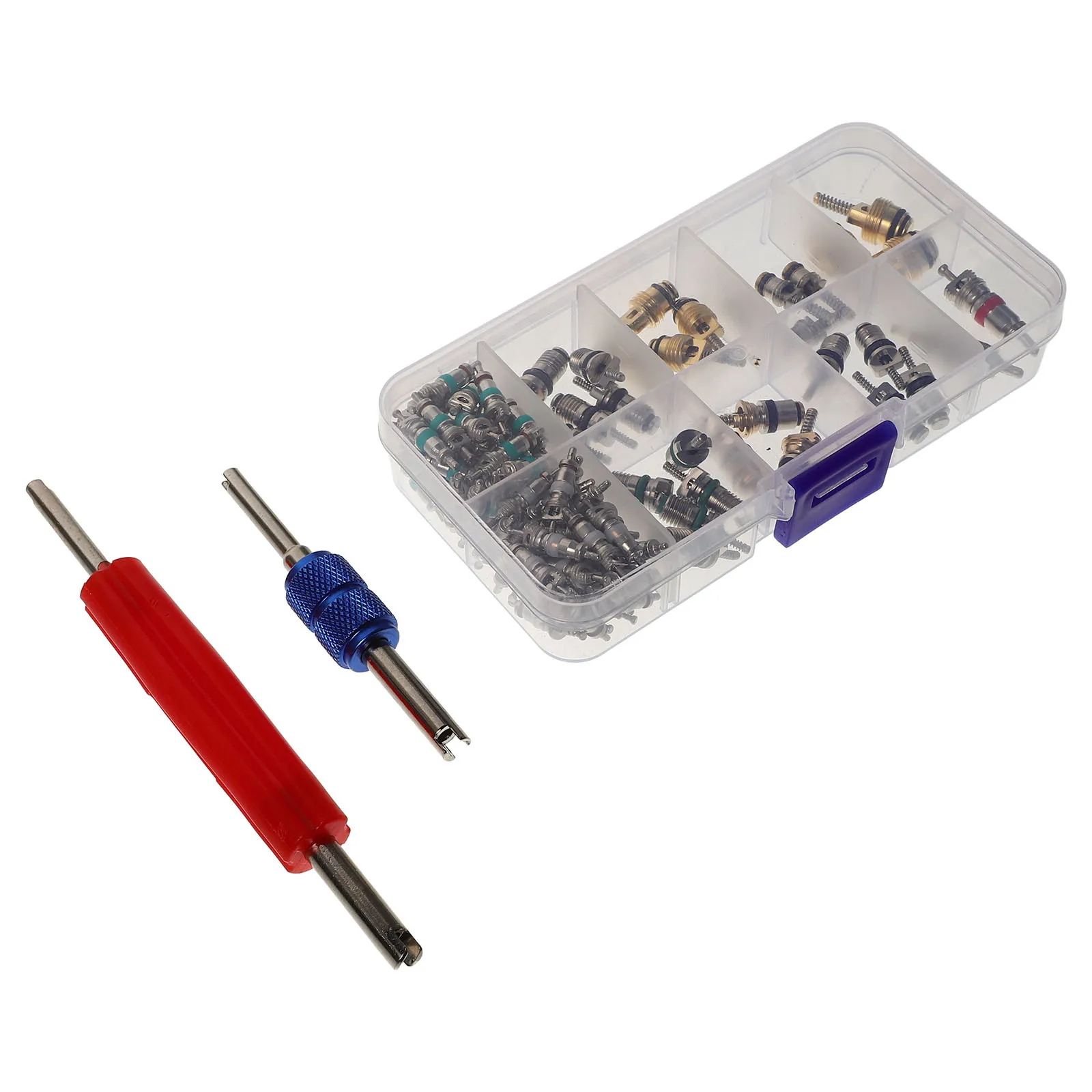 102 قطعة صمام مكيف الهواء الأساسية عدة أدوات إصلاح التيار المتردد سيارة دائم المحمولة سهلة التركيب التوافق العالمي