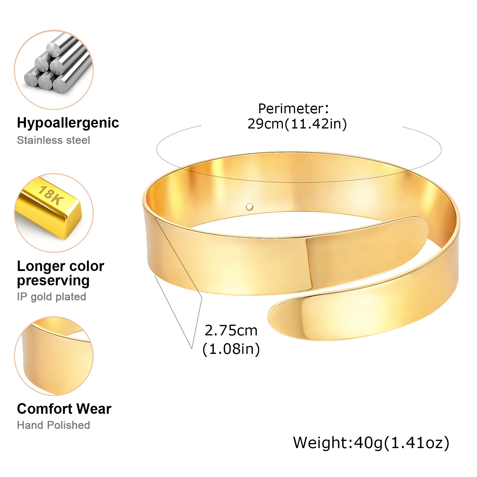 Oberarm-Armband für Damen, modischer, kreativer, spiralförmiger, verstellbarer Armband-Manschettenarmreif, luxuriöser ästhetischer Schmuck – Detail 10
