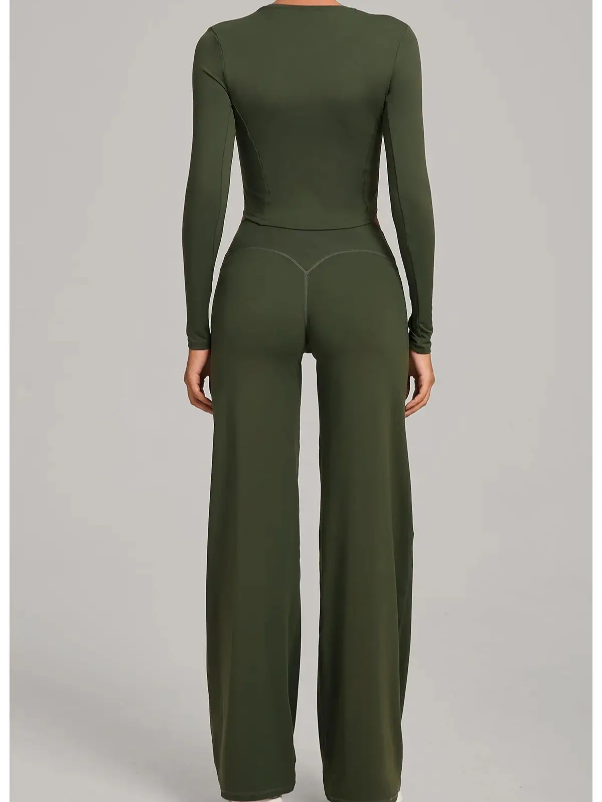 Gym Workout Clothes Autumn Winter Casual Versatile Yoga Outfit Set Quick-Dry Tight-Fitting Sports Women's Fitness Two-Piece Set