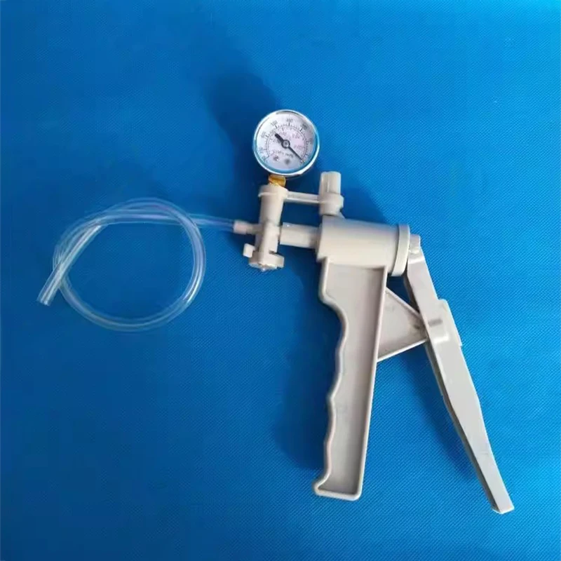 

1 piece manual squeeze vacuum pump with vacuum gauge suction filter pump air suction pump