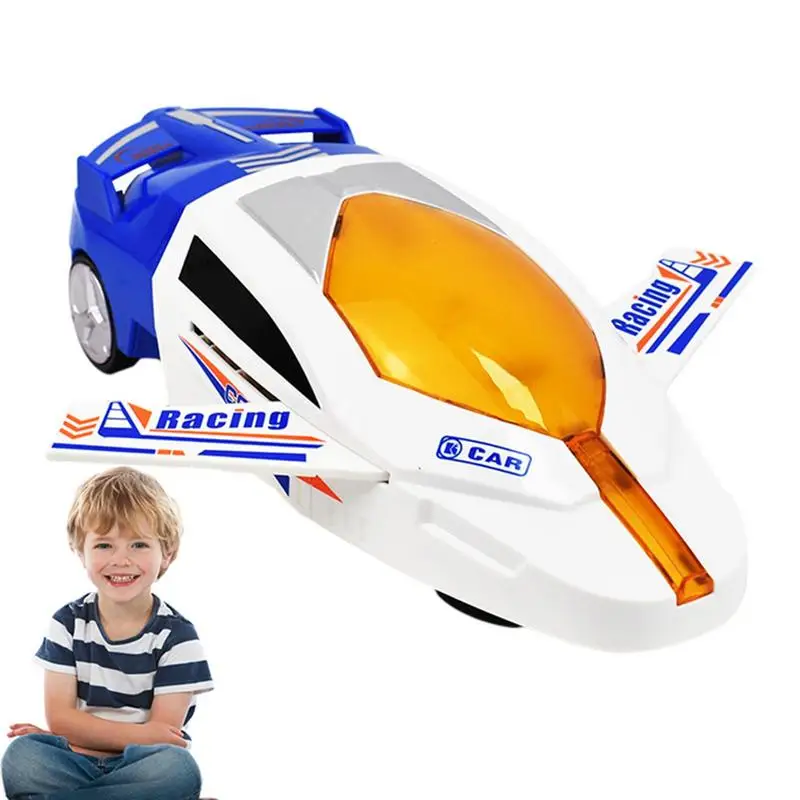 

Kids Toy Cars Transforming Car Spray Car Toy 2 In 1 Transforming Spray Car Toy With Speaker LED Light Automatic Deformation Spra