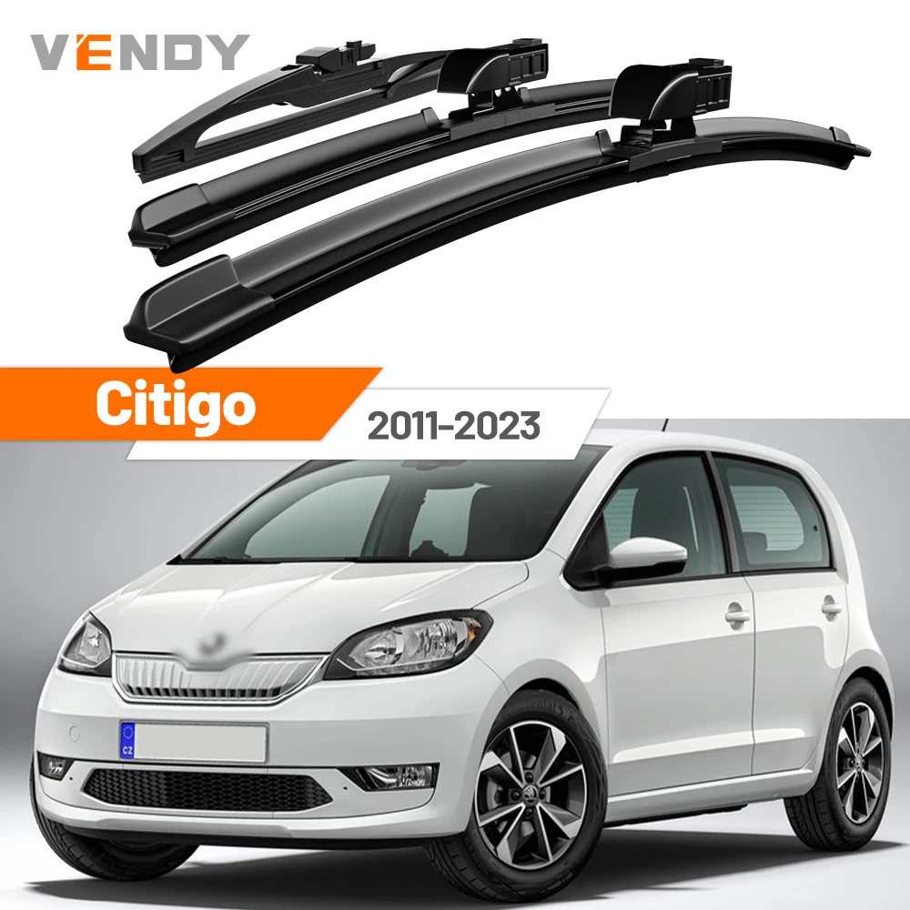 Für Skoda Citigo 2011-2023 2012 2013 2014 2015 2016 2017 Vordere & Hintere Windschutzscheiben-Wischerblätter Scheibenwischer-Set Zubehör