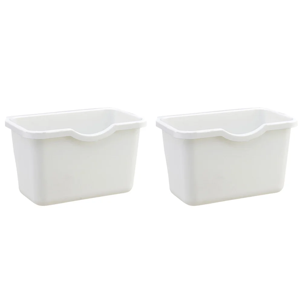 

2pcs Hanging Cabinet Garbage Bin Kitchen Storage Container Odorless Space Saving Organizer For Home Office