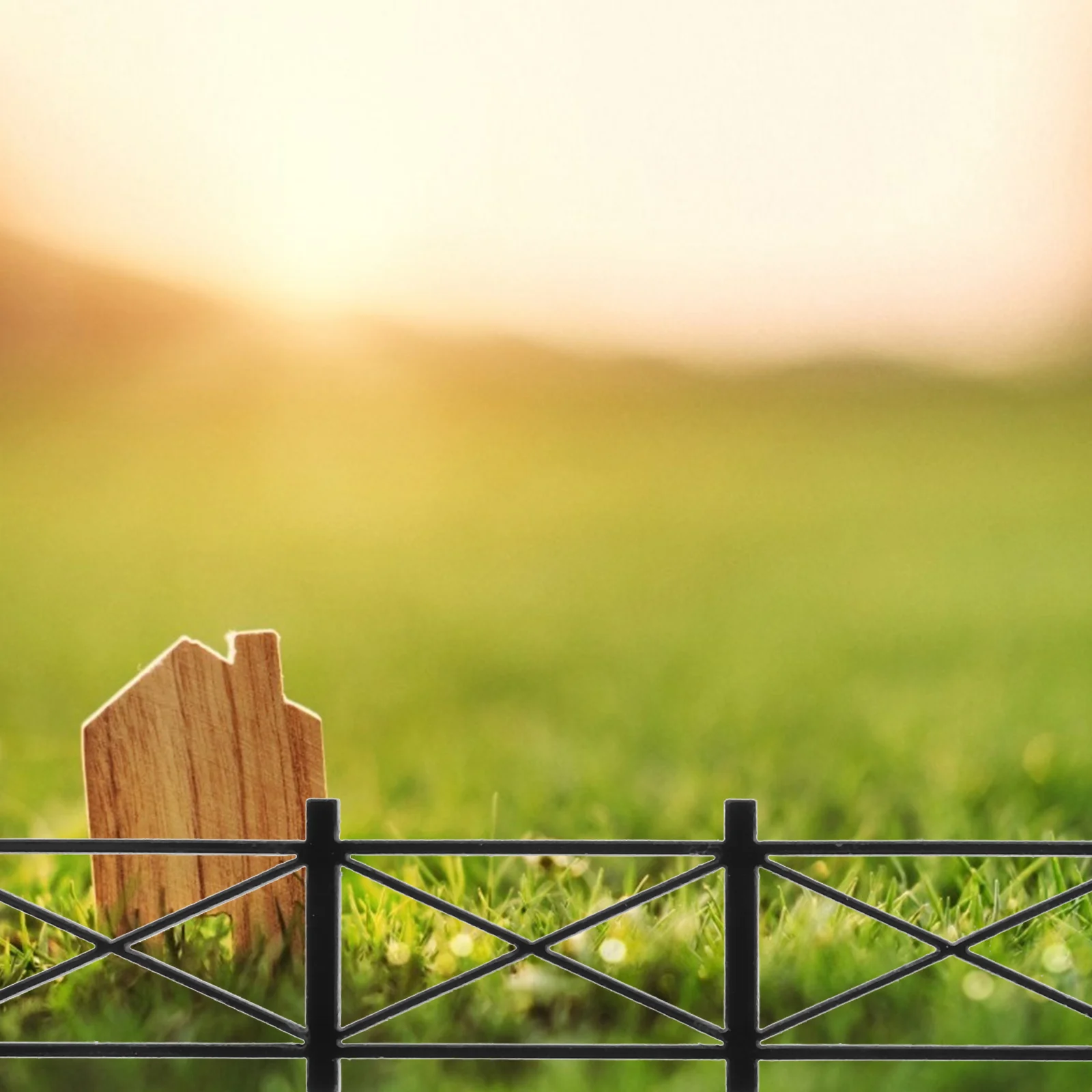 8 Pcs Mini Fence for Crafts Model Fairy Garden Accessories Outdoor Small Dollhouse Baby