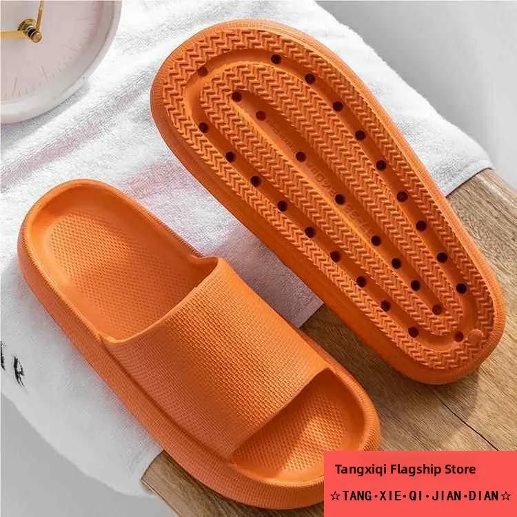 

Толстоподошвенные бесшумные нескользящие тапочки для дома и ванной, летние парные тапочки для женщин и мужчин, из ЭВА, удобные