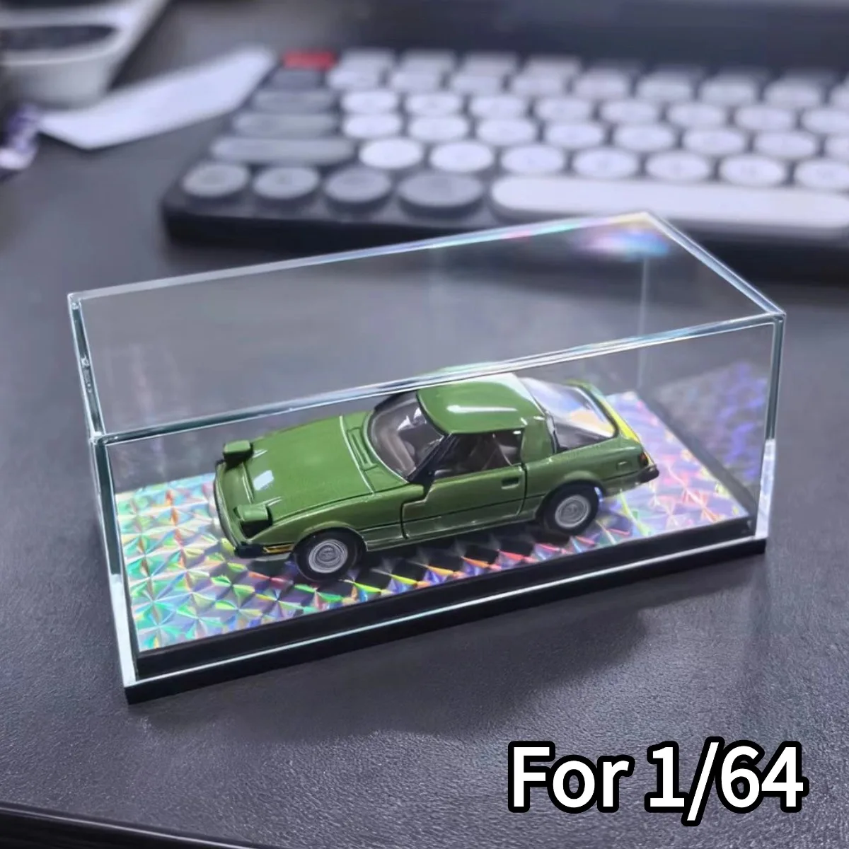 아크릴 디스플레이 박스 4.1인치 x 1.8인치 케이스 (1:64, 1:87 스케일 자동차 모형, 수집용 피규어, 미니어처, DIY 조립 디오라마용)