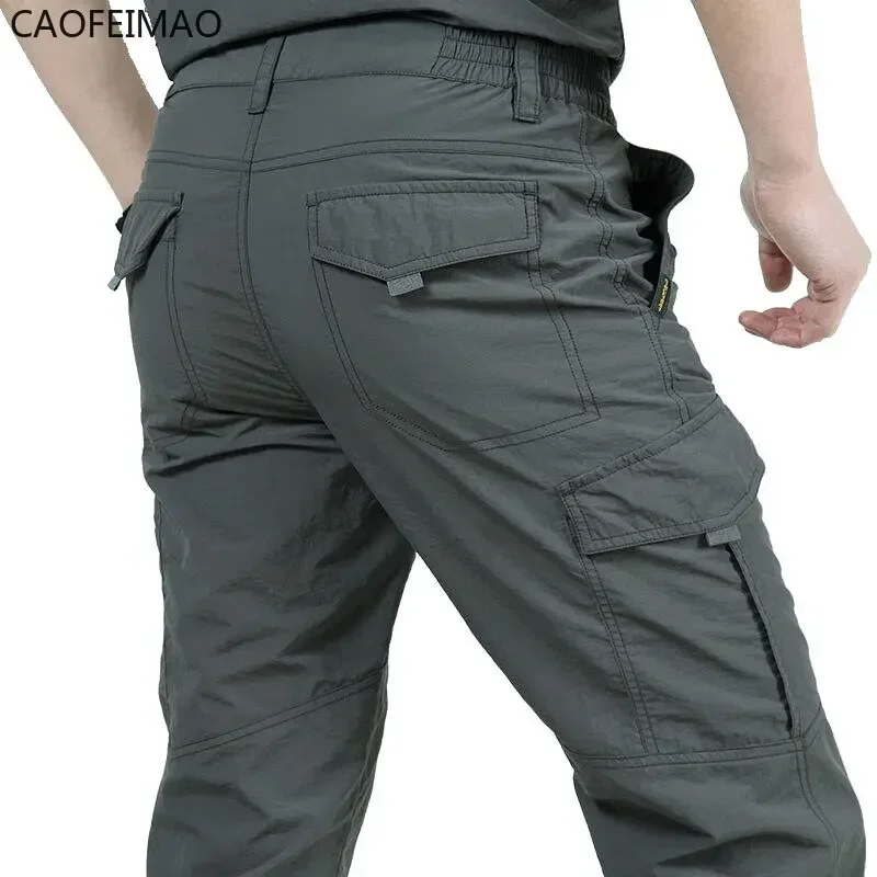 2025 Outdoor Waterproof Tactical Cargo Pants Men Breathable Summer Casual Army Military Long Trousers Male Quick Dry Cargo Pants