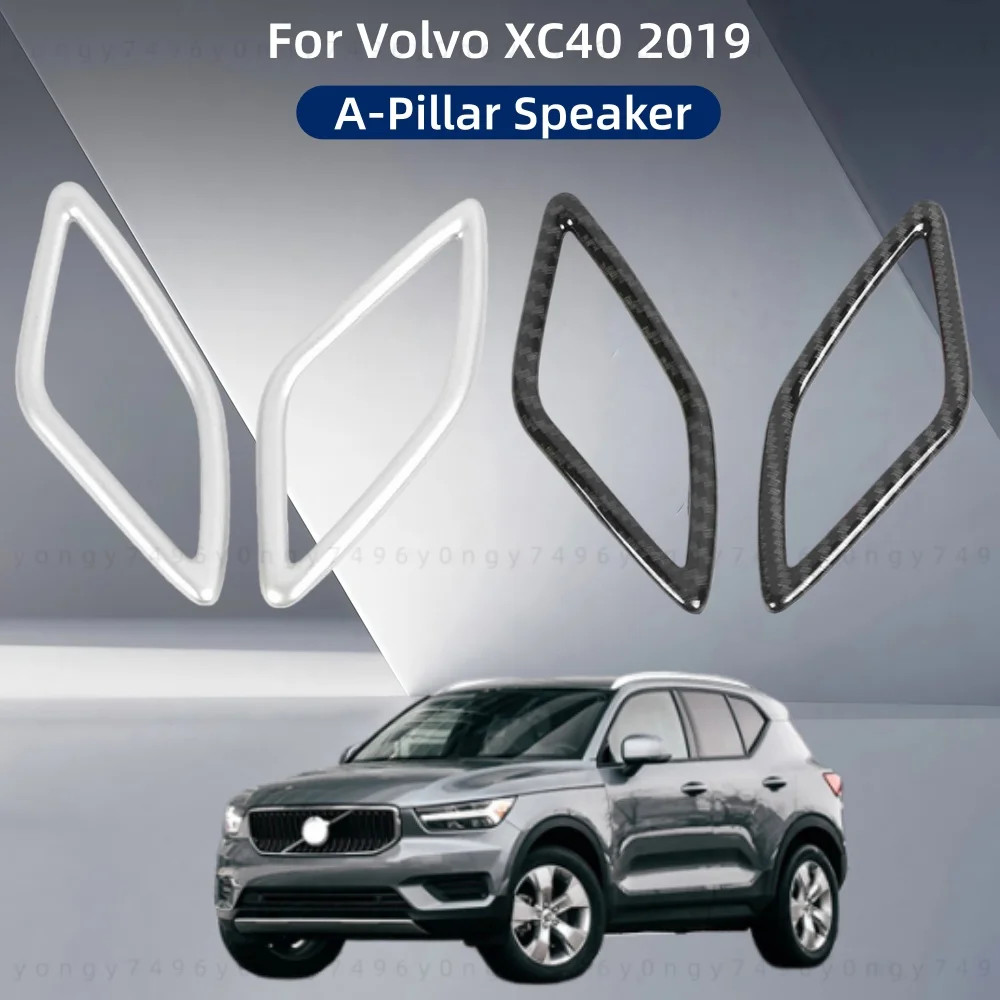 

Car Upgrade Stickers Styling A-Pillar Speaker Trim Paste Style ABS For Volvo XC40 2019 Modification Decoration Accessories