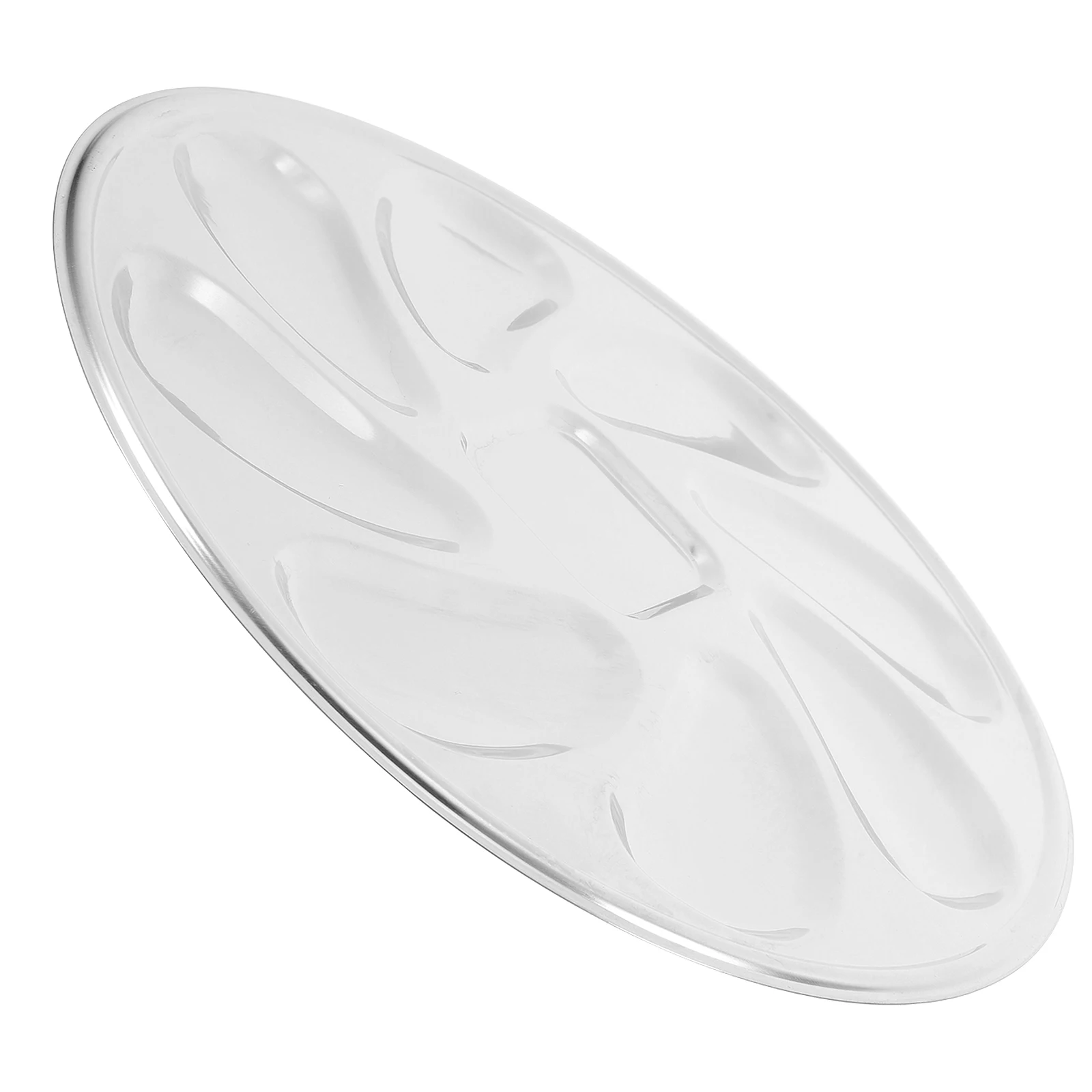 

2 Pcs Oyster Dish Grilling Pan Tray Dishware Escargot Metal Serving Dishes Plate Kitchen Gadget Set