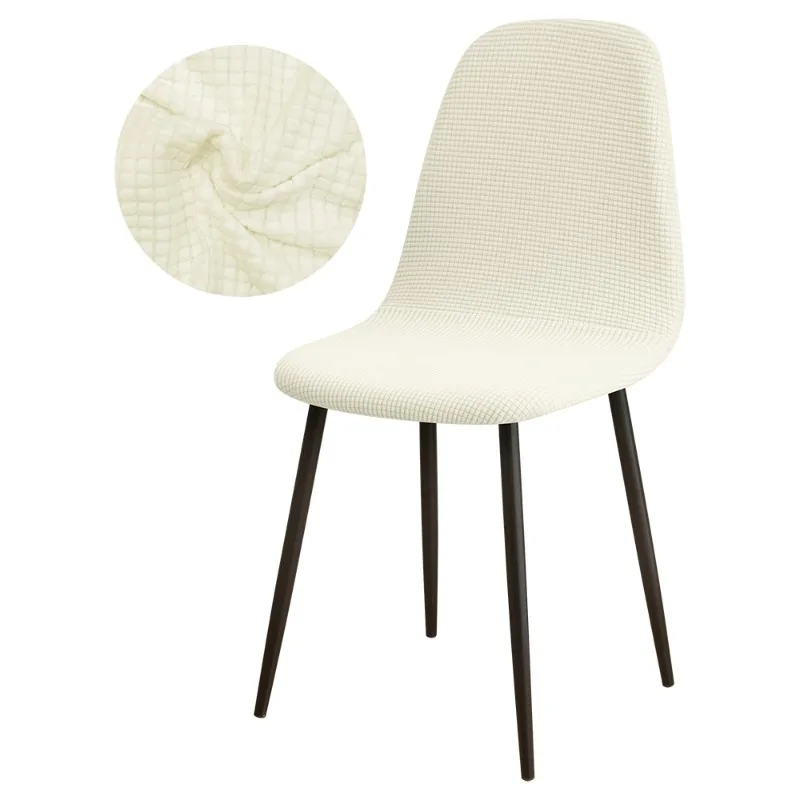 Curved Dining Corn Pattern Chair Cover Round Stool Slipcover Machine Washable Seat Protector Restaurant Cafe Bar Commercial Use