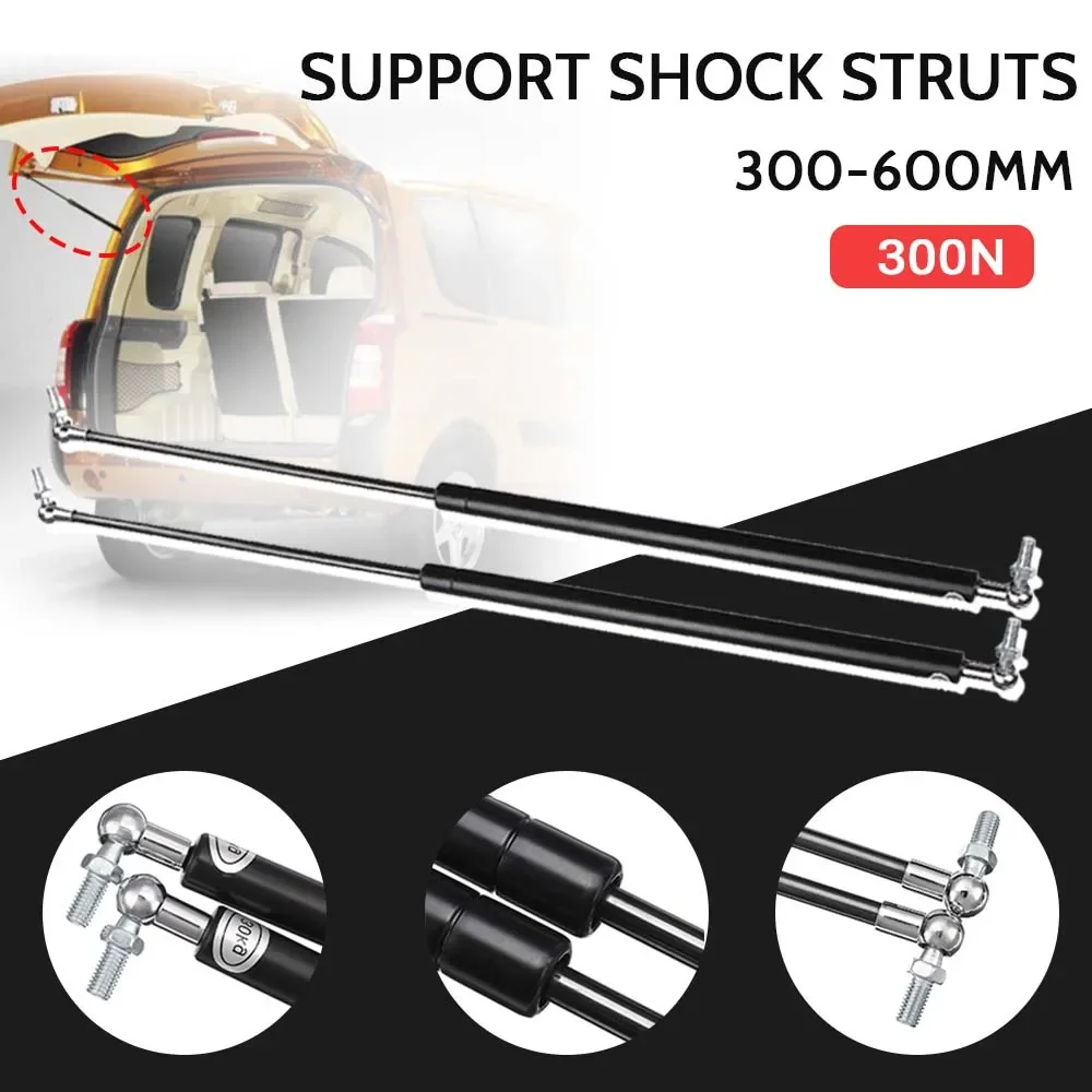 2Pcs 300N Gas Shock Absorber Spring Hydraulic Lift Support Strut Bar 300/450mm For RV Windows Boot Bonnet