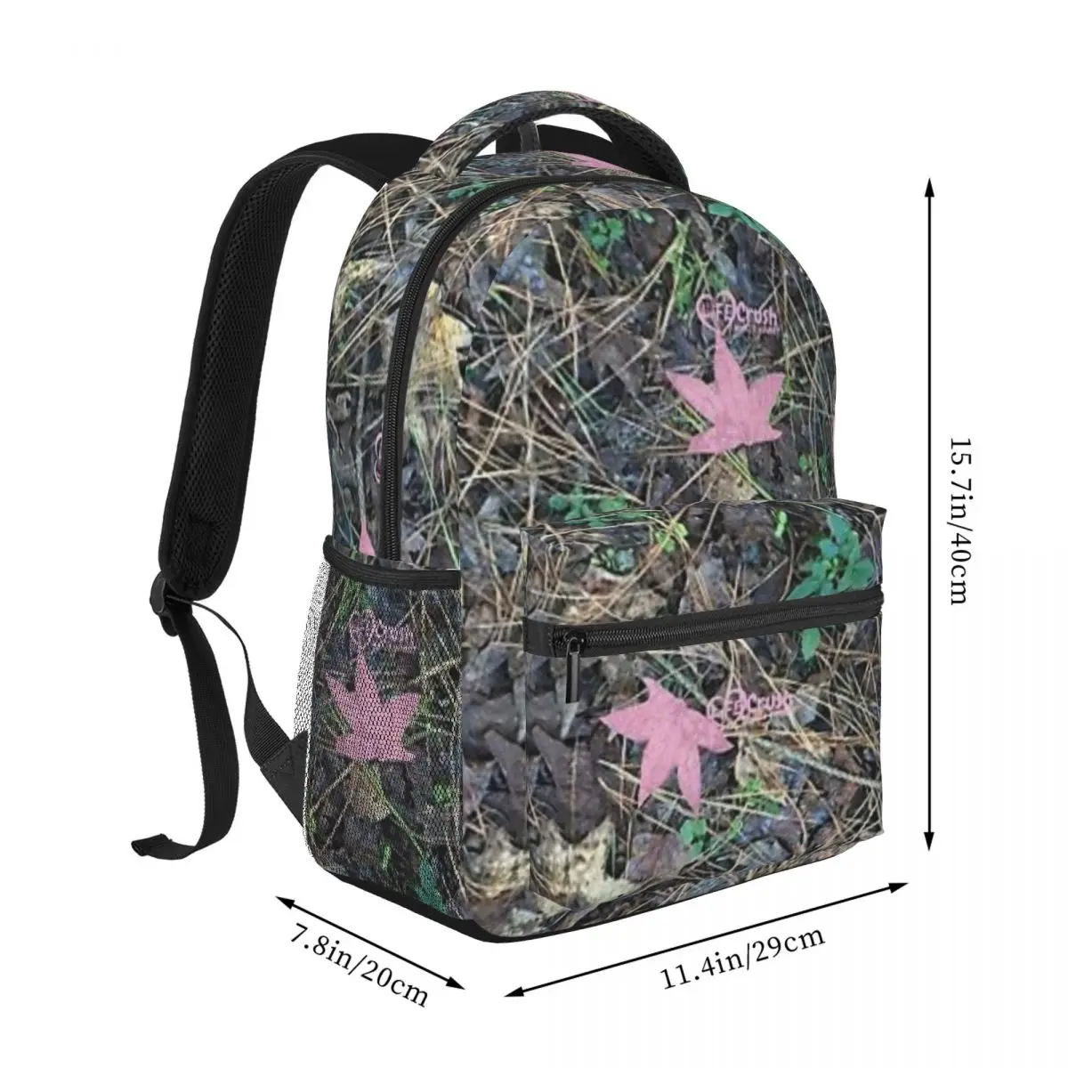 Mochila escolar de camuflaje para mujer, morral de gran capacidad, 16 pulgadas