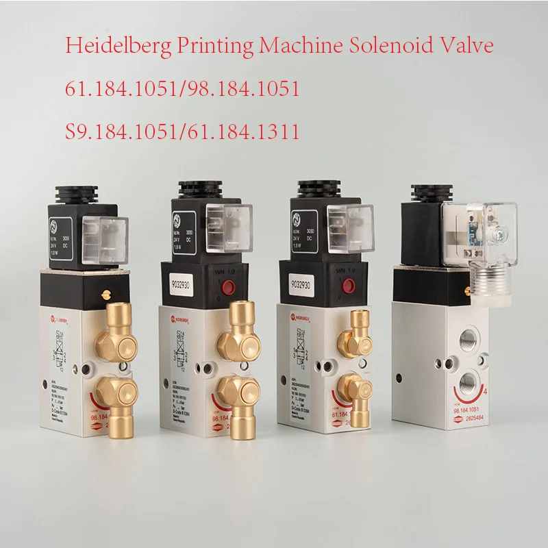 1pcs 61.184.1051 98.184.1051 S9.184.1051 61.184.1311 Matching Connector+Coil Heidelberg Printing Machine Solenoid Valve
