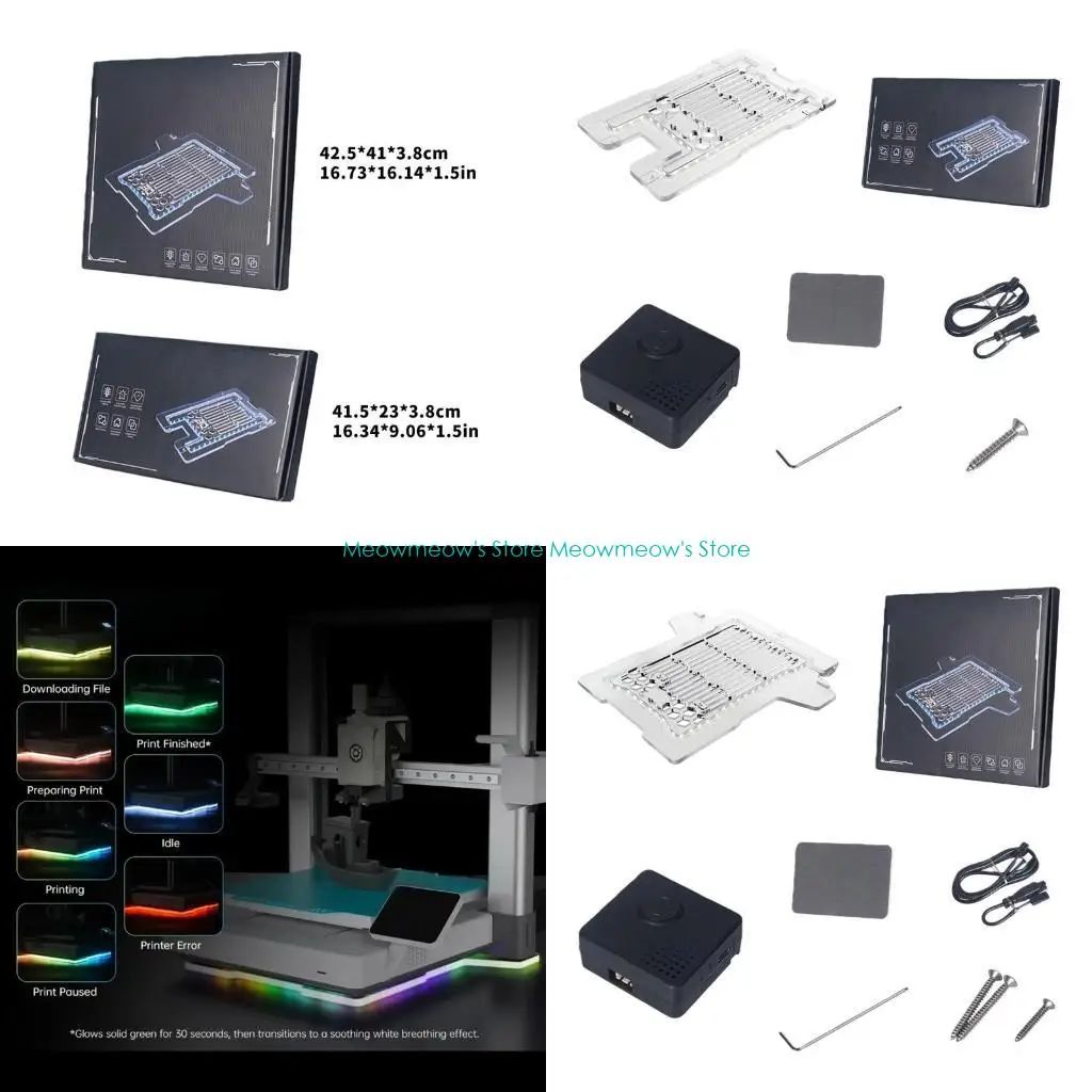 

W91A Световое шоу Настраиваемый светодиодный звуковой индикатор состояния принтера Звуковые световые оповещения для аксессуаров