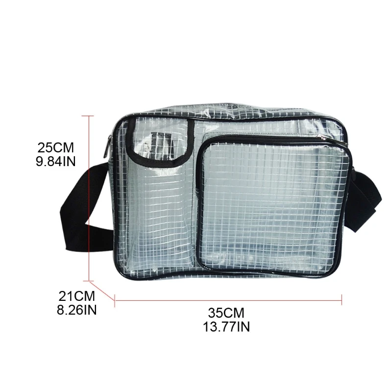 

Anti-Static Clear PVC Bag Cleanroom Engineer Tool Bag Crossbody for Put Computer Tools