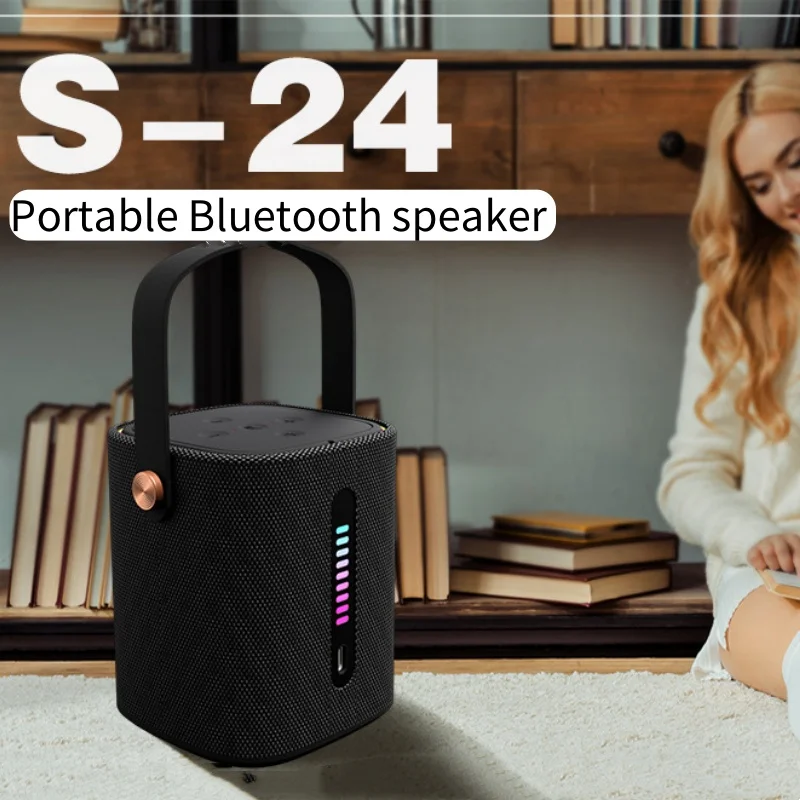 Outdoor Colorful Fabric Handheld Speaker Wireless Bluetooth Speaker Portable Card Insertion Small Speaker High Volume Subwoofer