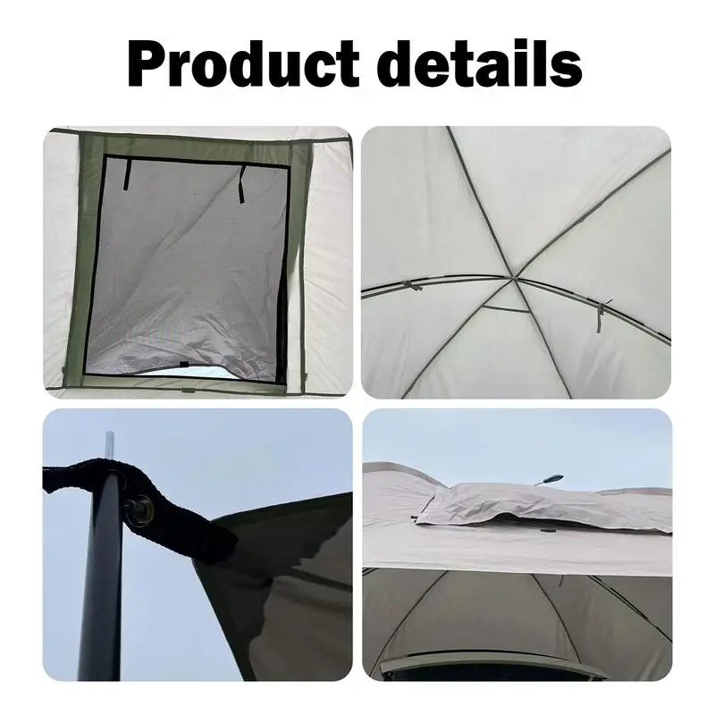 Car Awning Tent SUV Tailgate Tent With Awning Rainproof Car Tailgate Sun Shelter Car Tail Tent Sun Protection For Camping Travel