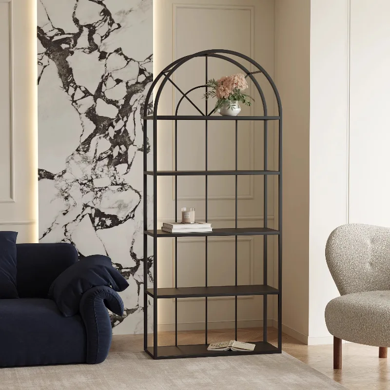 French vintage floor-to-ceiling storage bookshelf living room wall storage shelf commercial partition household multi-layer