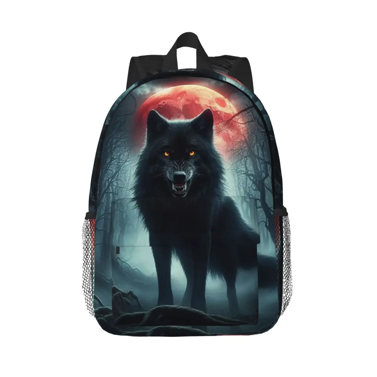 

Black Wolf Animal Backpack Hot Sale Daypack Large Capacity Boys Girls BookBag Shoulder Bags for Men Women Children School Bag